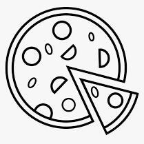 Dibujo de Gran Pizza para Colorear