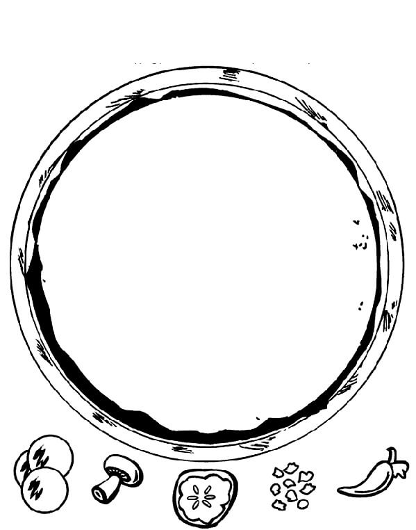 Dibujo de Haz una Pizza para Colorear