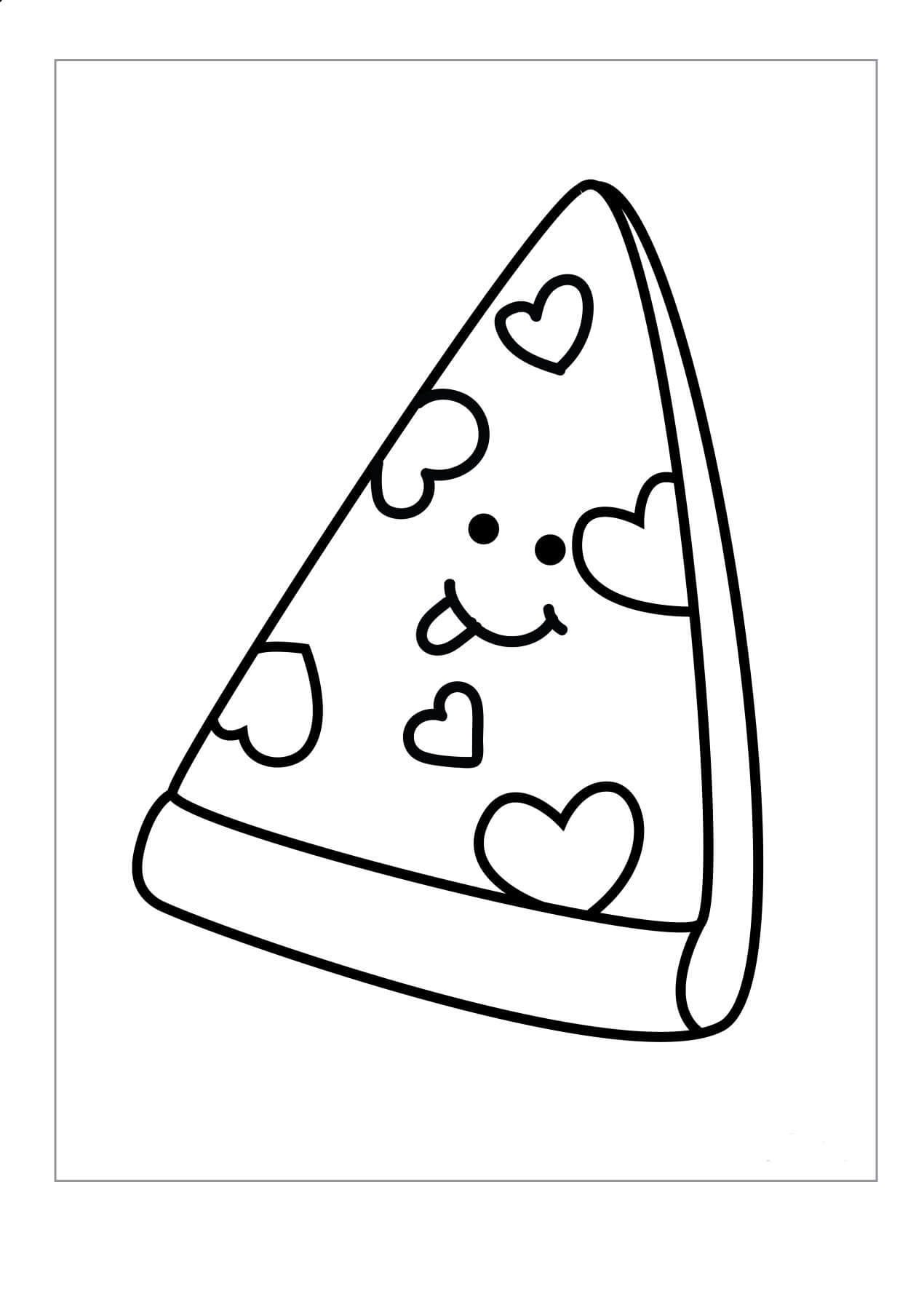 Dibujo de Linda Pizza para Colorear
