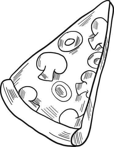 Dibujo de Pedazo de Pizza para Colorear