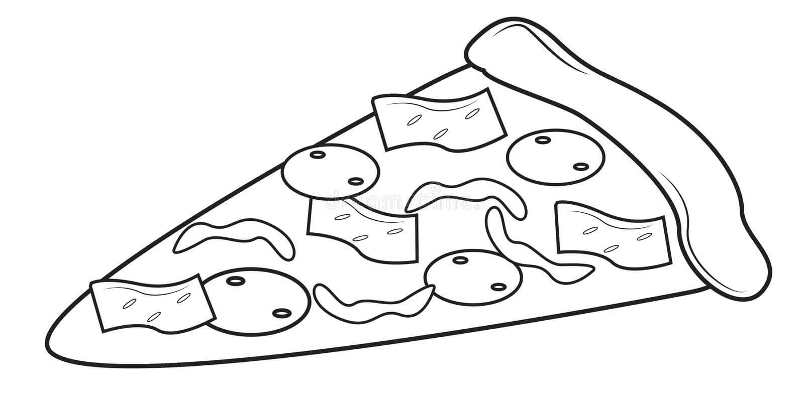 Dibujo de Pizza básica para Colorear