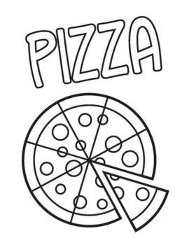Dibujo de Pizza Regular para Colorear