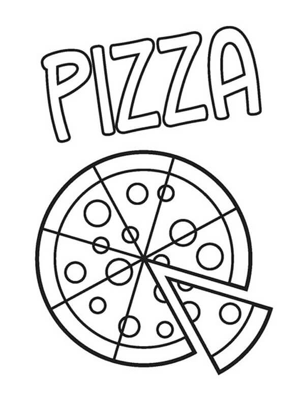 Dibujo de Pizza Regular para Colorear