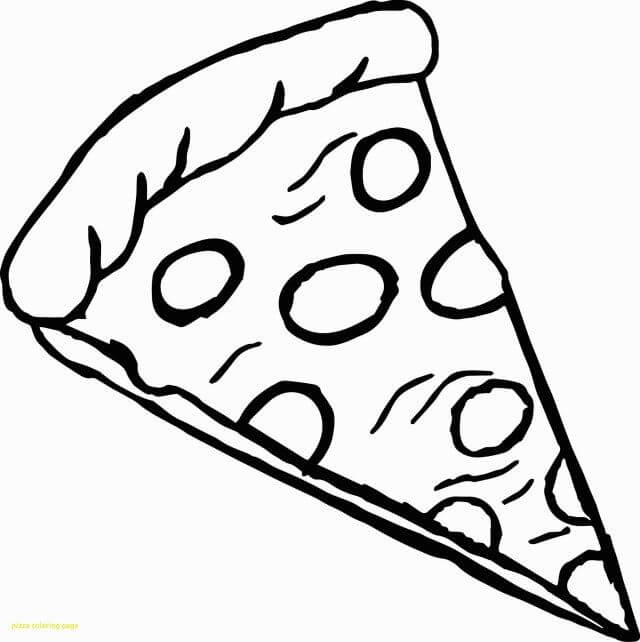 Dibujo de Pizza Simple para Colorear