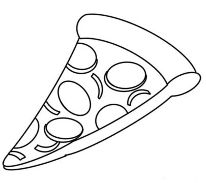 Dibujo de Una Porcion de Pizza para Colorear