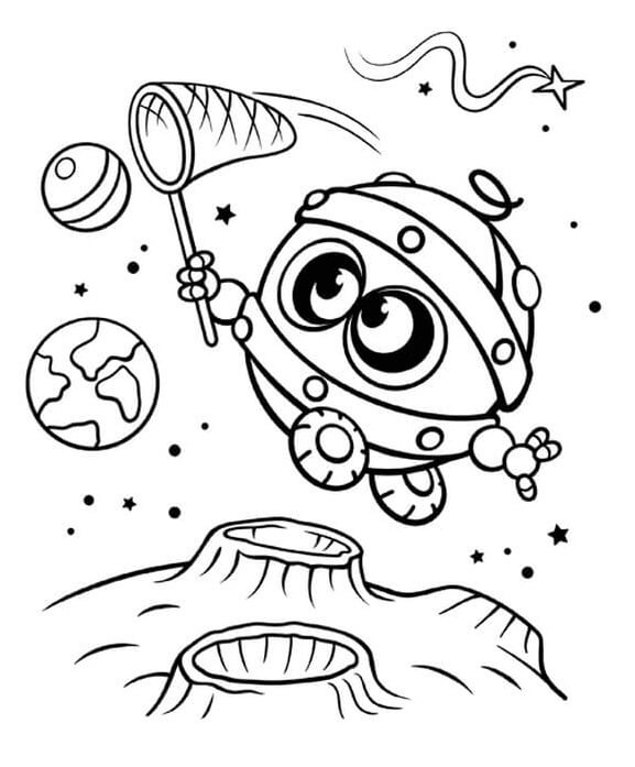 Dibujo de Atrapa el Planeta para Colorear