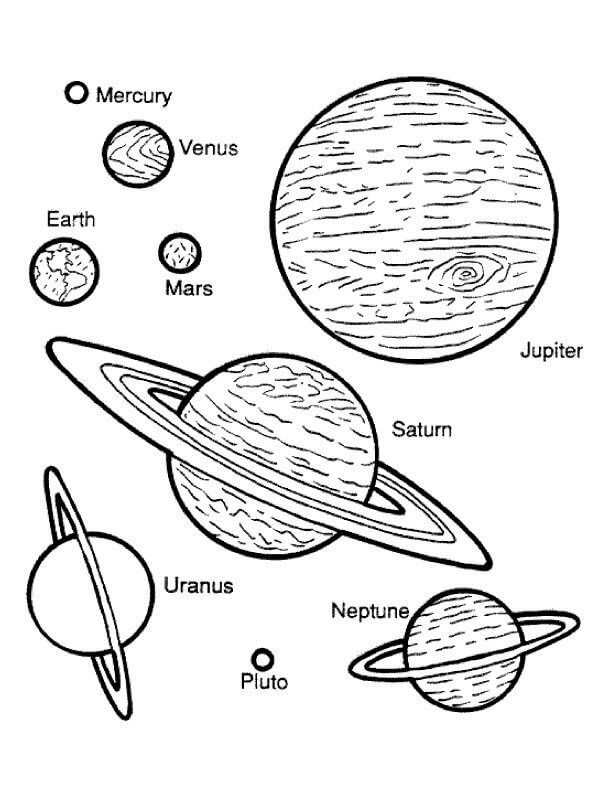 Dibujo de Los Planetas para Colorear
