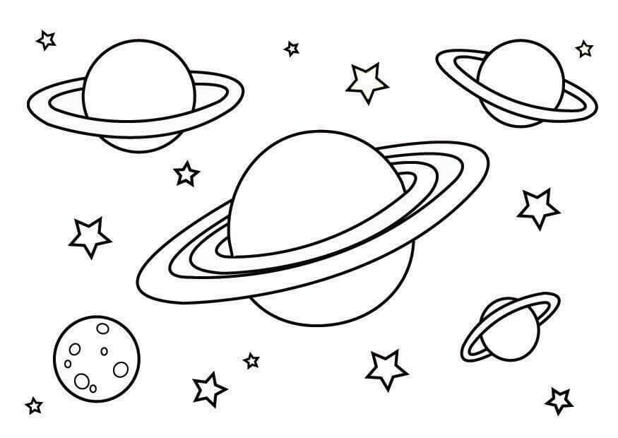 Dibujo de Planetas Impresionantes para Colorear