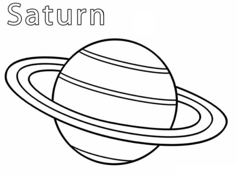 Dibujo de Planetas Saturno para Colorear
