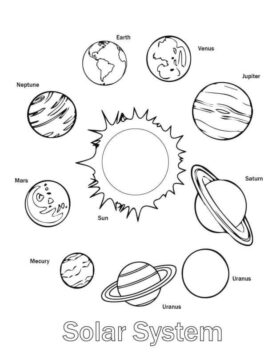 Dibujo de Sistema Solar para Colorear