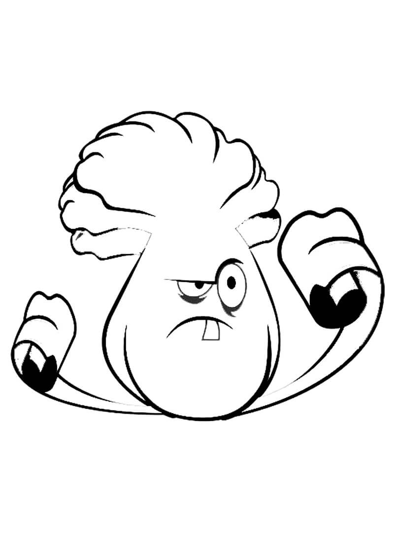 Dibujo de Bonk Choy en Plants Vs Zombies para Colorear