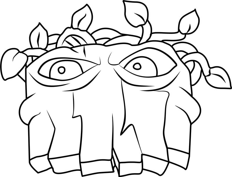 Dibujo de Destructor de Tumbas en Plants Vs Zombies para Colorear