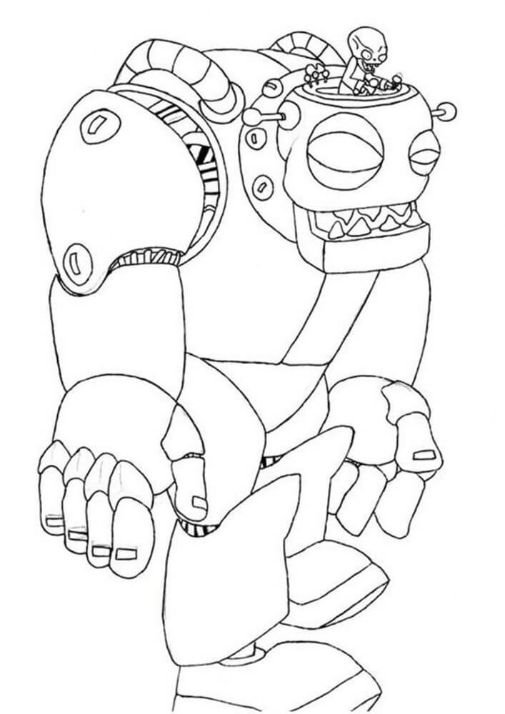 Dibujo de Dr Zomboss en Plants Vs Zombies para Colorear