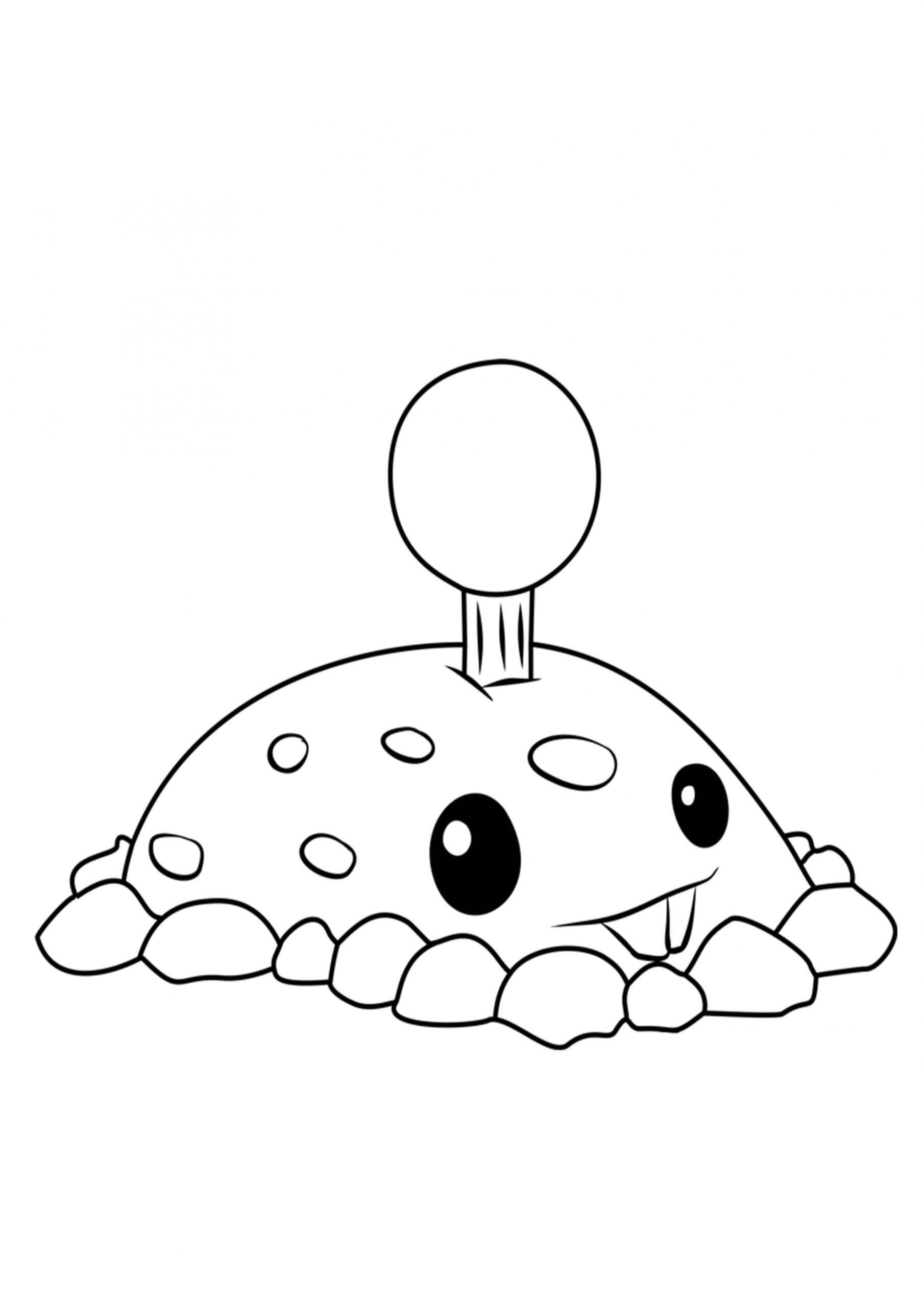 Dibujo de Mina de Patatas en Plants Vs Zombie para Colorear