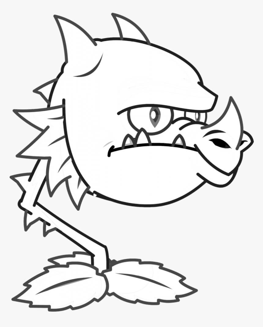 Dibujo de Snapdragon en Plantas Vs Zombies para Colorear