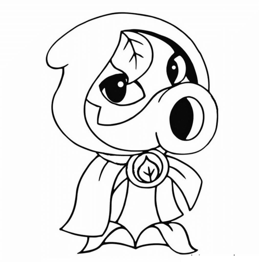 Dibujo de Sombra Verde en Plants Vs Zombies para Colorear