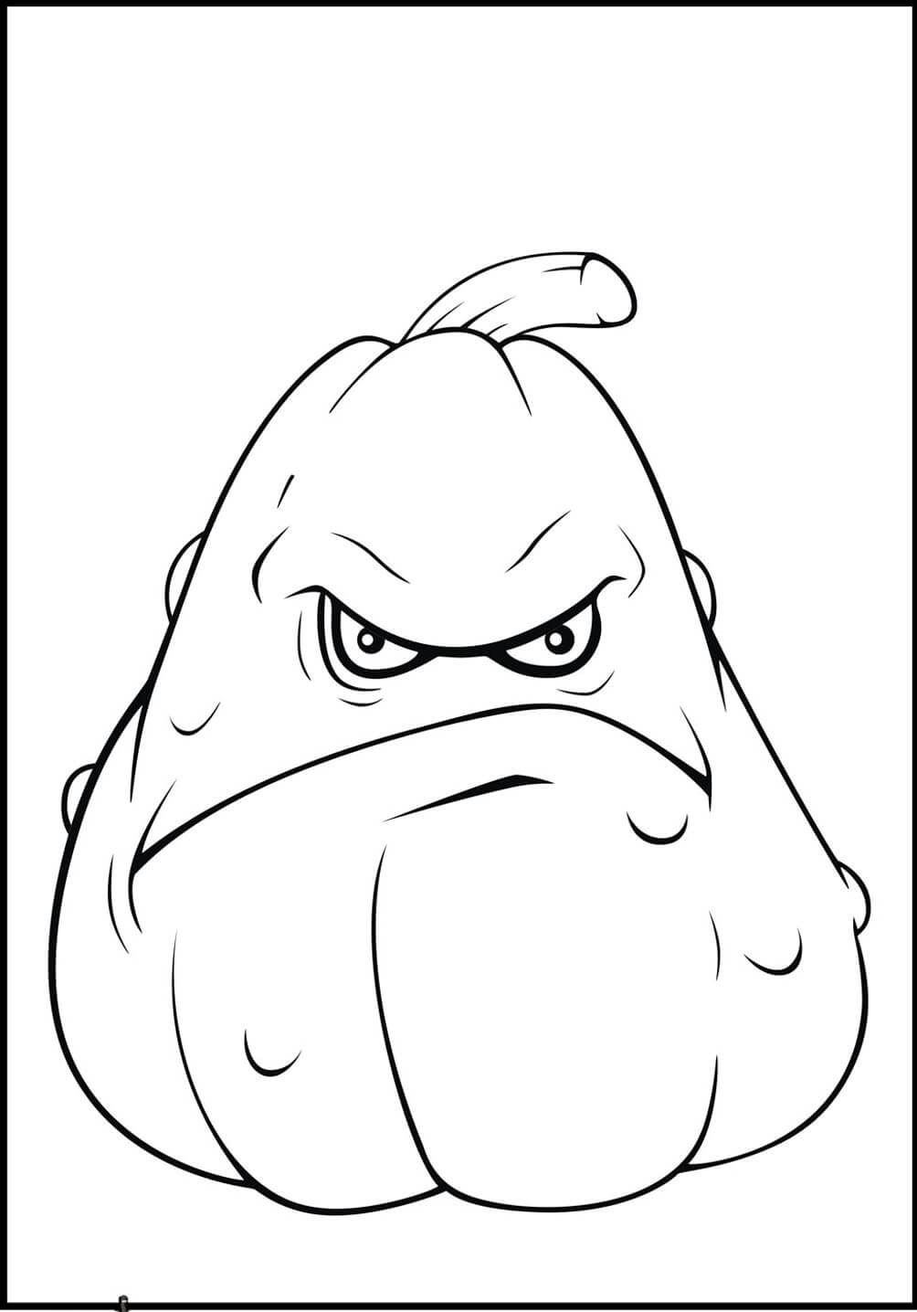 Dibujo de Squash en Plants Vs Zombies para Colorear