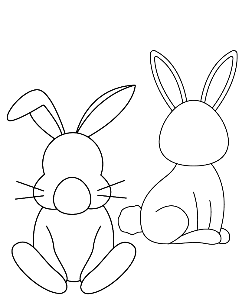 Dibujo de Adorable Bunny Templatespng para Colorear