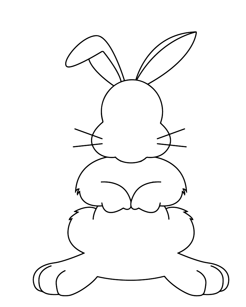 Dibujo de Big Bunny Templates Coloring Pagepng para Colorear