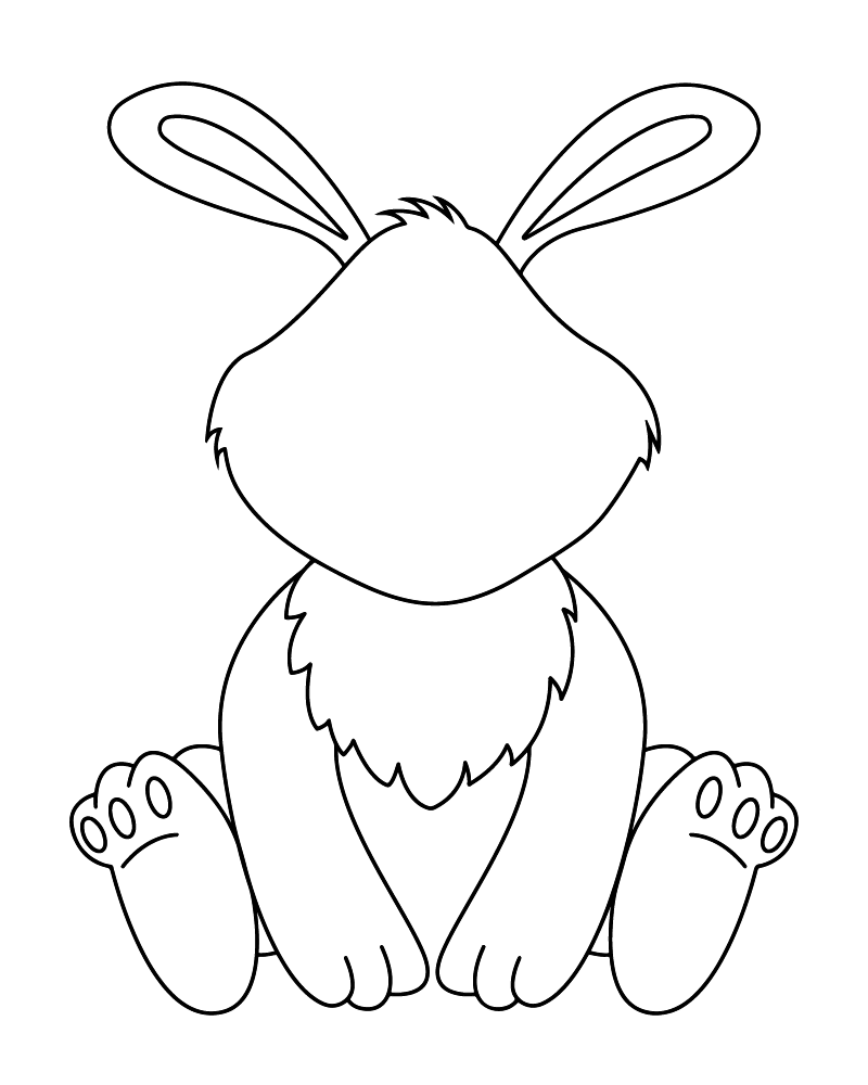 Dibujo de Cute Bunny Templates Coloring Pagepng para Colorear