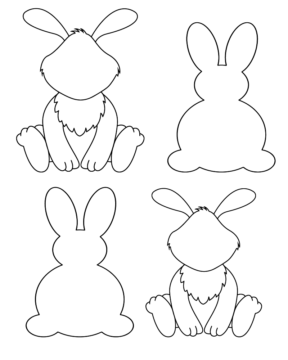 Dibujo de Four Bunny Templates Coloring Pagepng para Colorear