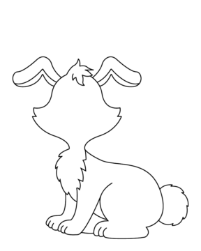 Dibujo de Girl Bunny Templates Coloring Pagepng para Colorear