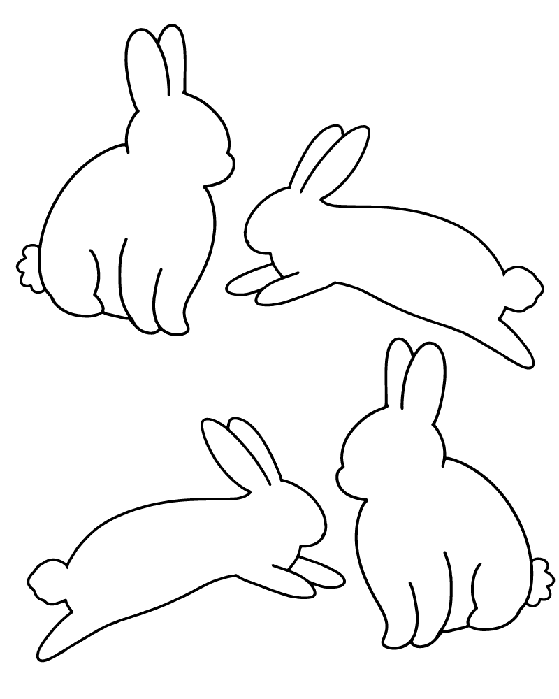 Dibujo de Running Bunny Templates Coloring Pagepng para Colorear