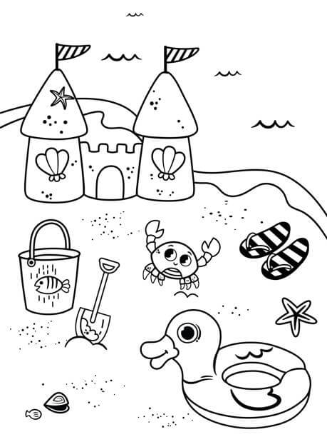 Dibujo de Lindo Playa para Colorear