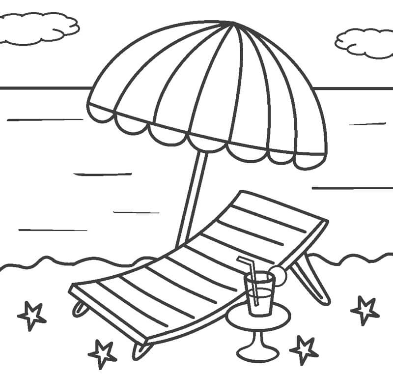 Dibujo de Playa Grande para Colorear