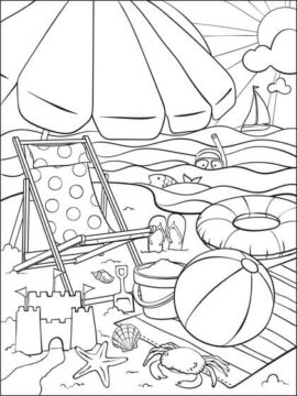 Dibujo de Playa Normal para Colorear
