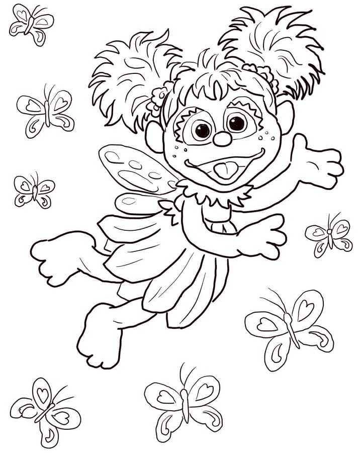 Dibujo de Abby Cadabby de Barrio Sesamo para Colorear