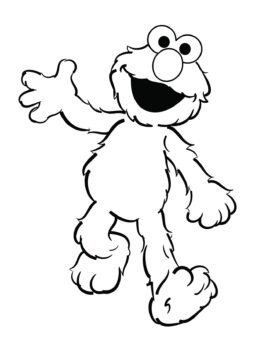 Dibujo de Feliz Elmo para Colorear