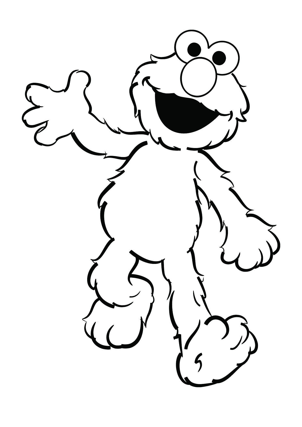 Dibujo de Feliz Elmo para Colorear