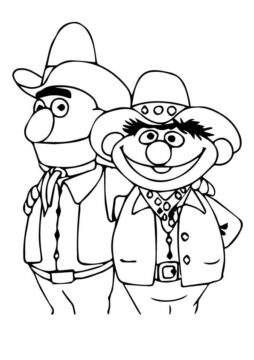 Dibujo de Plaza Sesamo para Colorear