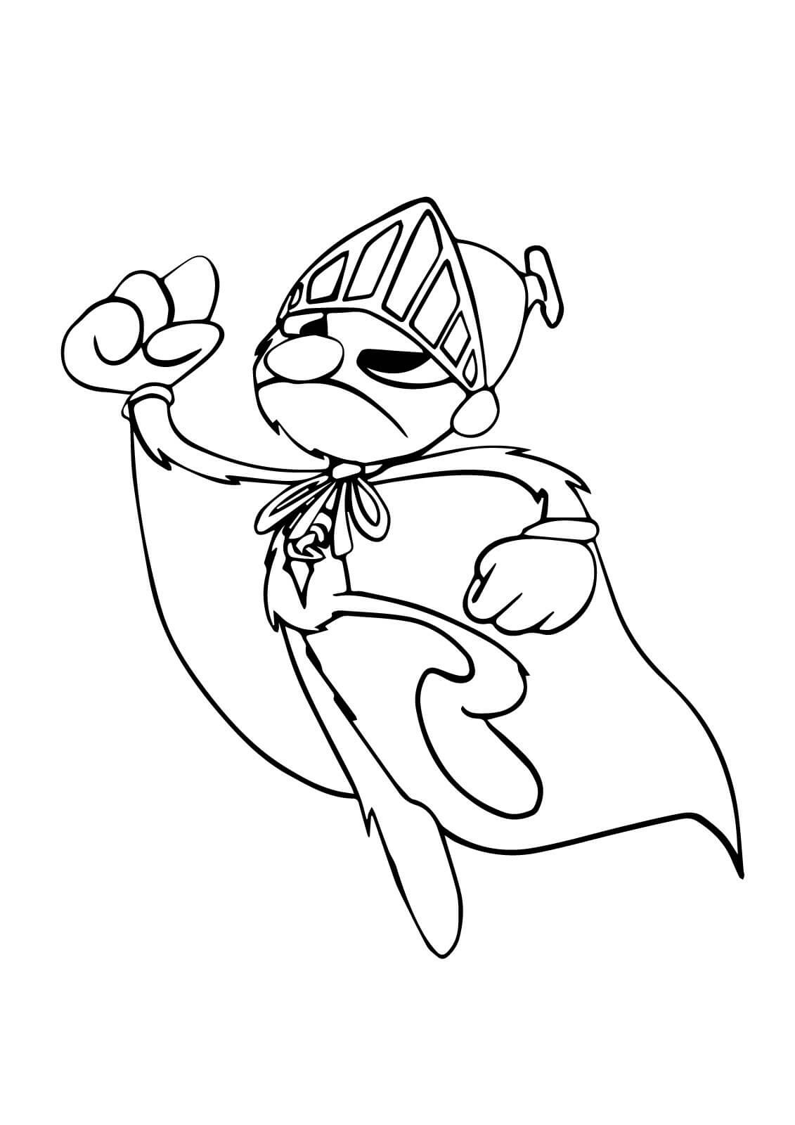 Dibujo de Volador Super Grover para Colorear