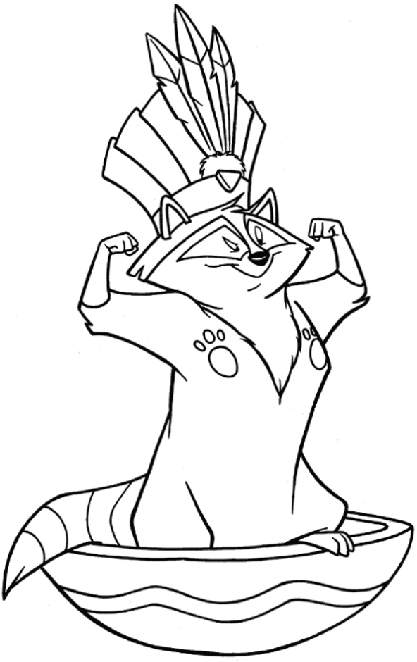 Dibujo de Meeko Fuerte para Colorear