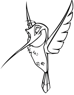 Dibujo de Revolotear Volando para Colorear