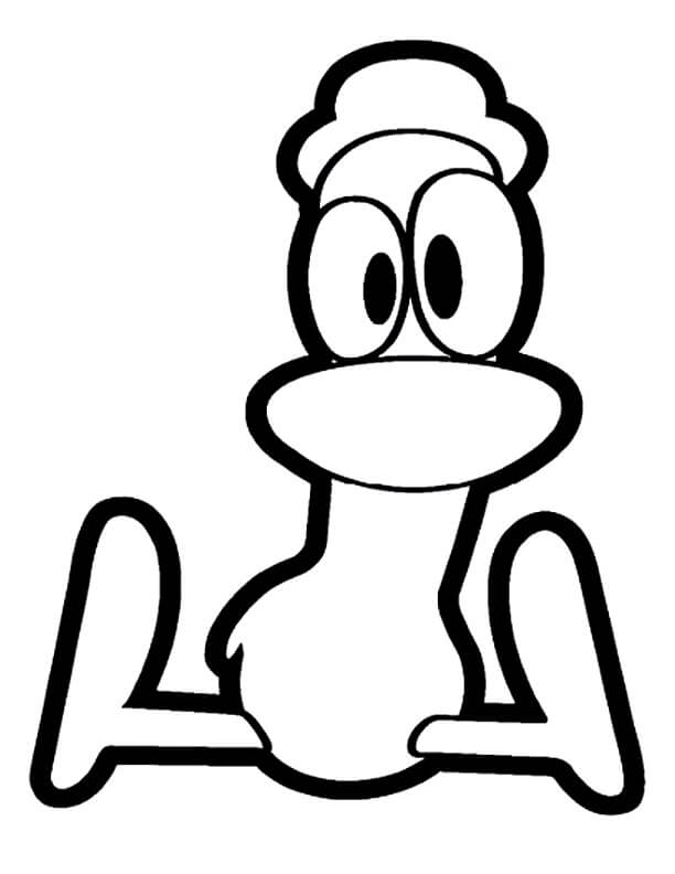 Dibujo de Pato Sentado para Colorear
