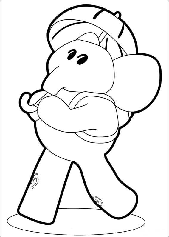 Dibujo de Elly con Paraguas para Colorear