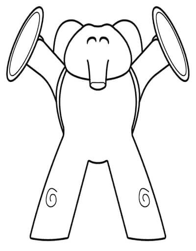 Dibujo de Elly Divertido para Colorear