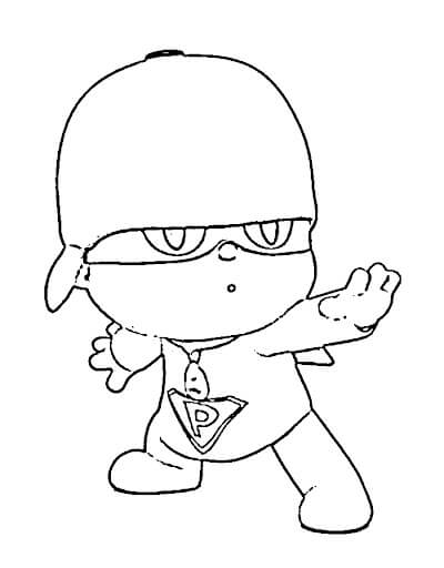 Dibujo de Genial Pocoyó para Colorear