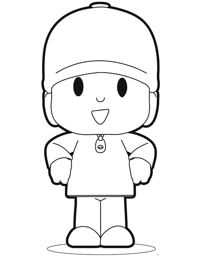 Dibujo de Pocoyó básico para Colorear