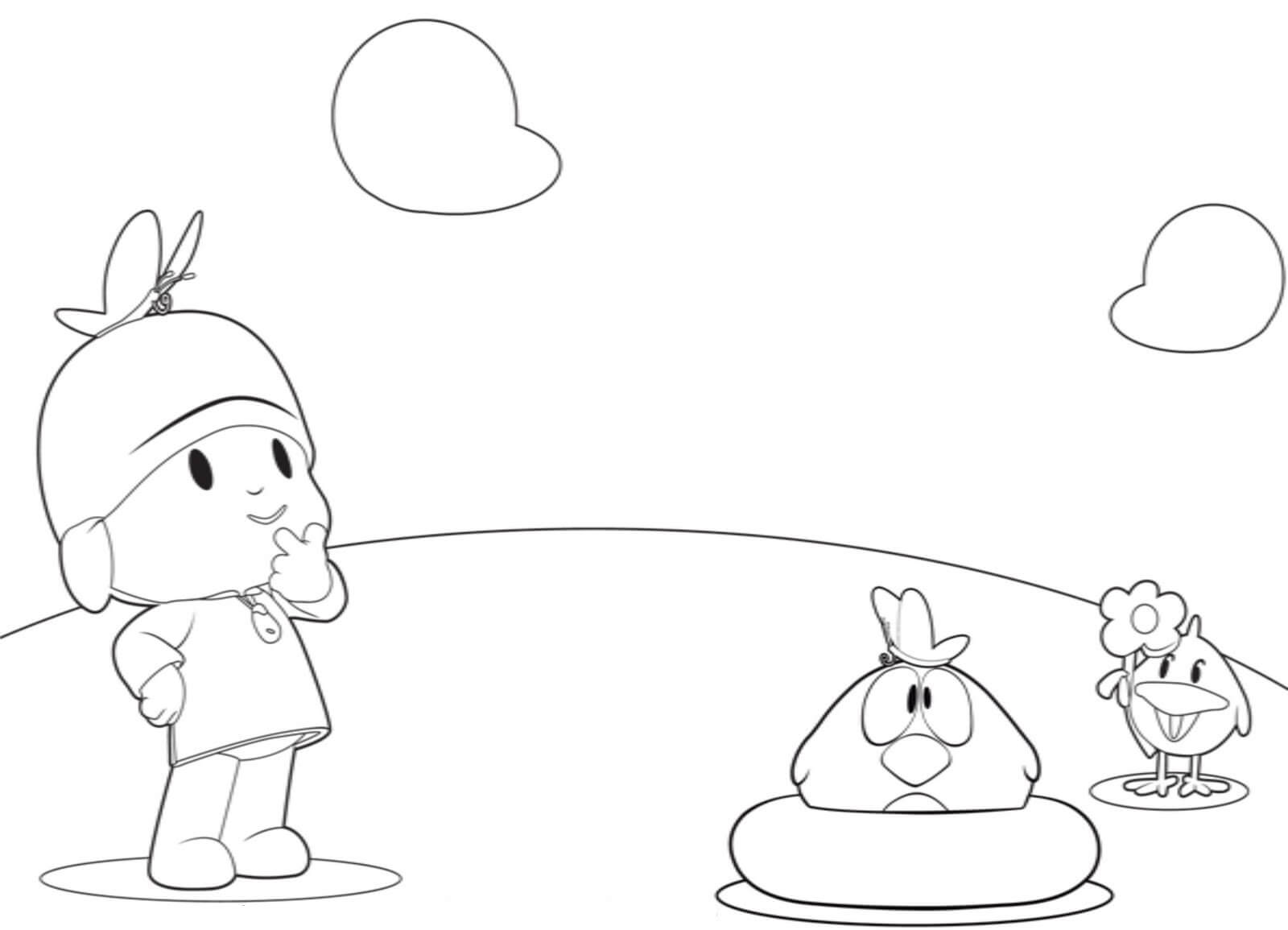 Dibujo de Pocoyó Normal para Colorear