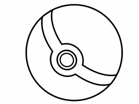 Dibujo de Pokebola Normal para Colorear