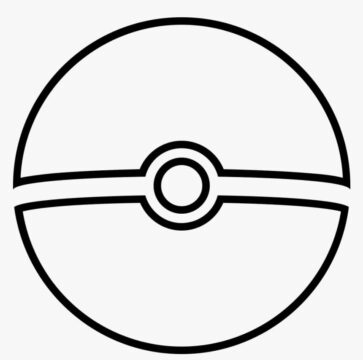 Dibujo de Pokebola Simple para Colorear