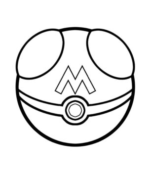 Dibujo de Pokebola de Abeja para Colorear