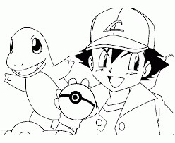Dibujo de Pokémon en Pokeball para Colorear