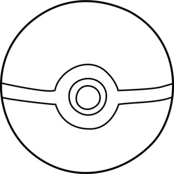Dibujo de Un Pokeball para Colorear