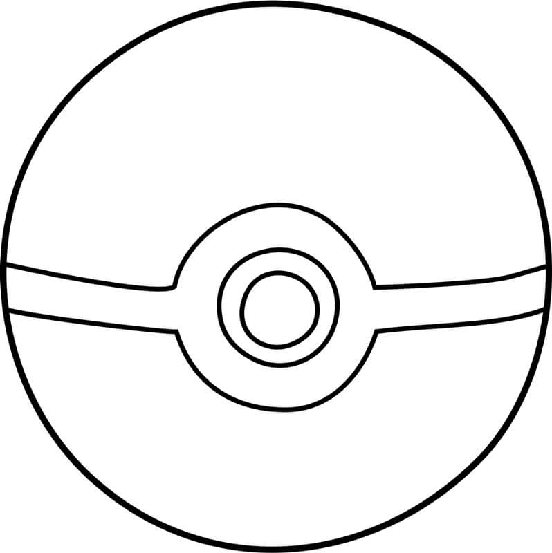 Dibujo de Un Pokeball para Colorear