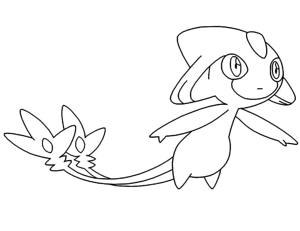 Dibujo de Azelf Pokémon Legendarios para Colorear